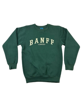 Banff Canada National Park evergreen fleece womens sweatshirt XS Gorpcore